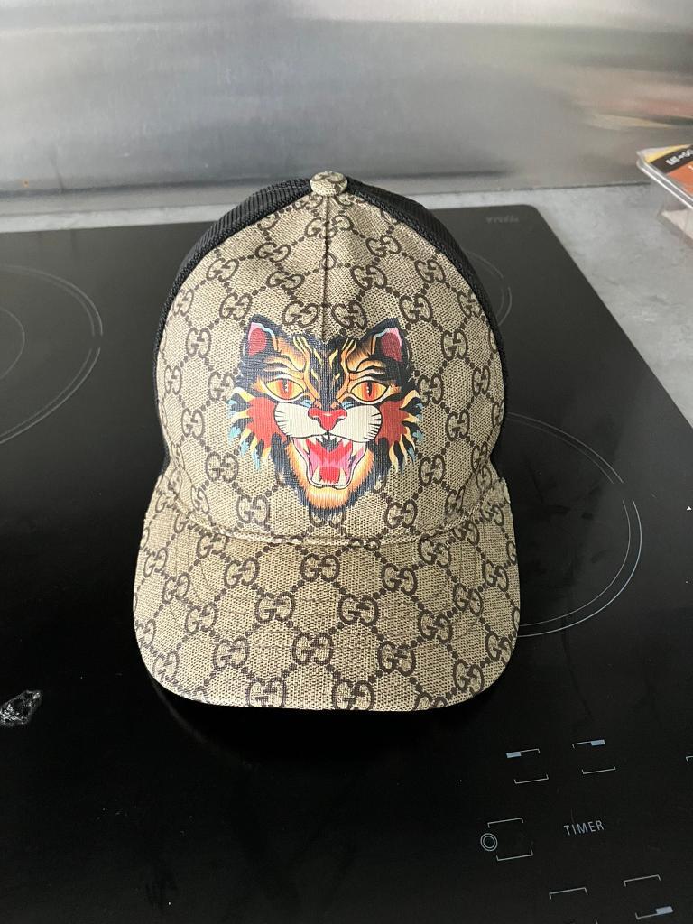 Super Rare Gucci Angry Cat hat in large 